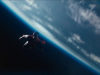 Superman flying in space